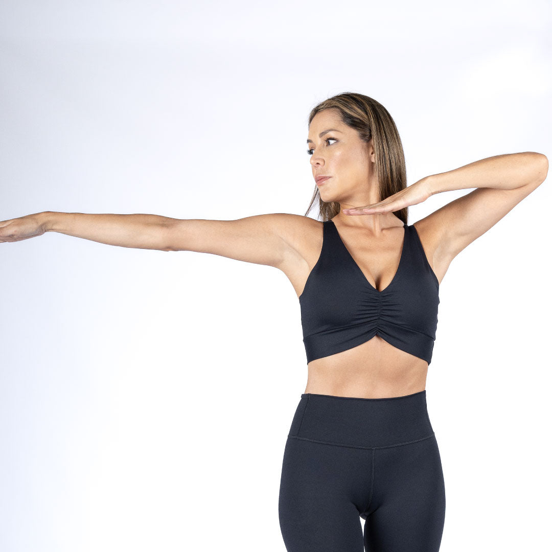 WO Body Apparel - The V Control Scrunch Top - Stylish and Supportive Activewear